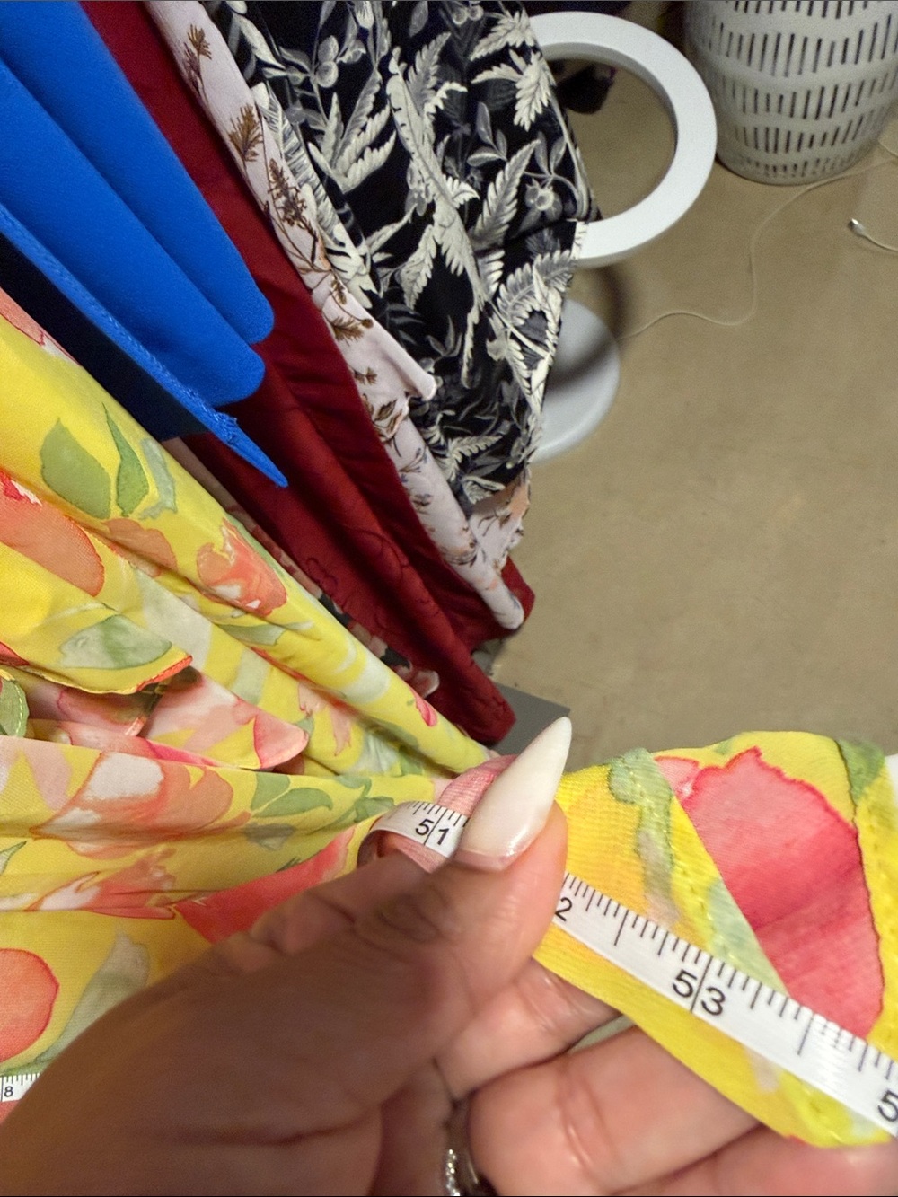 Eliza J Yellow Floral Halter Maxi Dress with Coral Accents - Picture 10 of 12